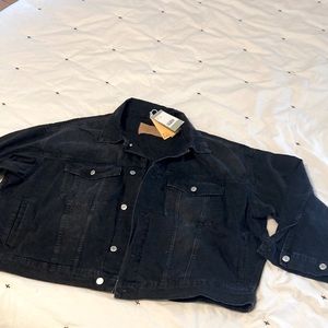 H&M oversized black denim jacket. Size XL